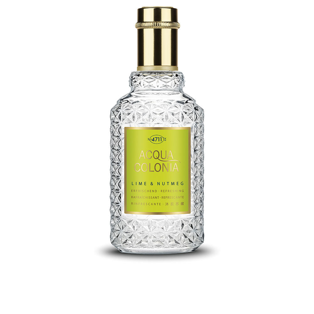 50 ml lime and nutmeg cologne spray bottle, citrus and spice notes