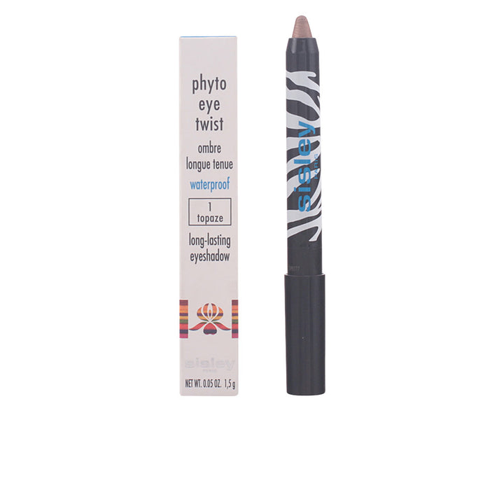 Creamy jumbo eye pencil in Topaze with zebra-pattern barrel, retractable tip