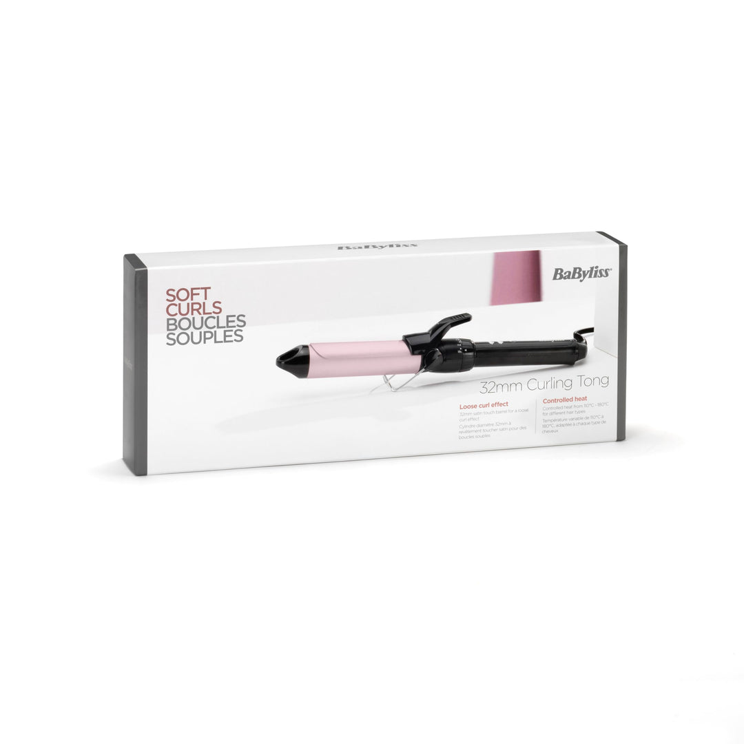32 mm curling tong with Sublim Touch coating and swivel cord, white background