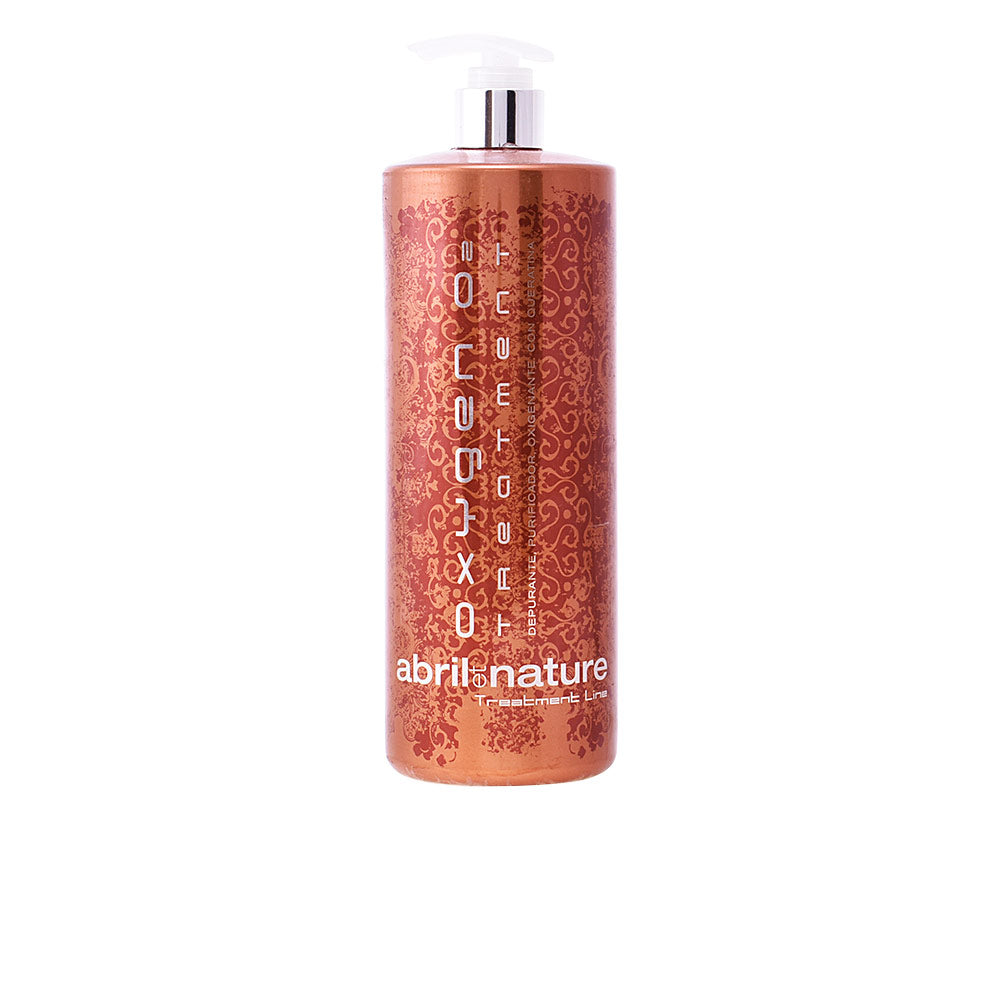 1,000 ml clear bottle of Oxygen O2 shampoo for damaged, Unisex hair