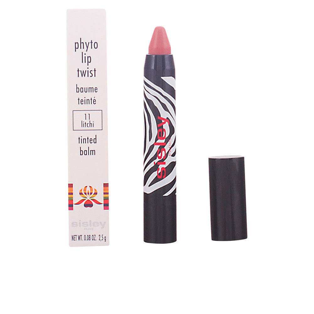 Twist-up tinted lip balm stick, beige shade, 2.5 g, glossy finish