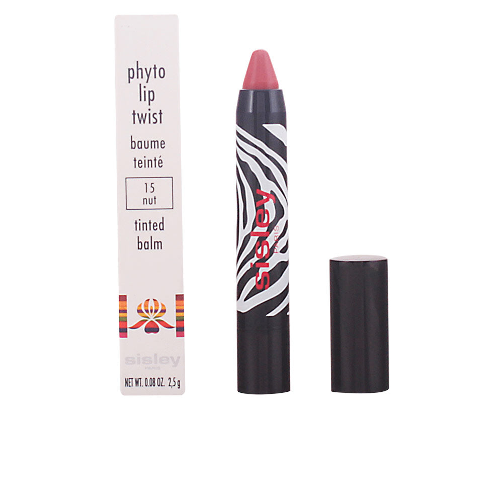 Twist-up cream lip balm in rose‑beige shade, glossy finish, Unisex