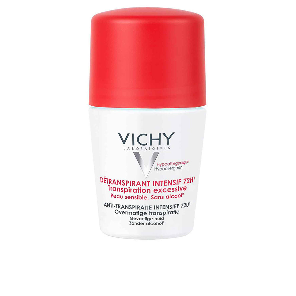 Vichy Stress Resist roll‑on deodorant bottle for 72‑hour protection, gentle on sensitive skin