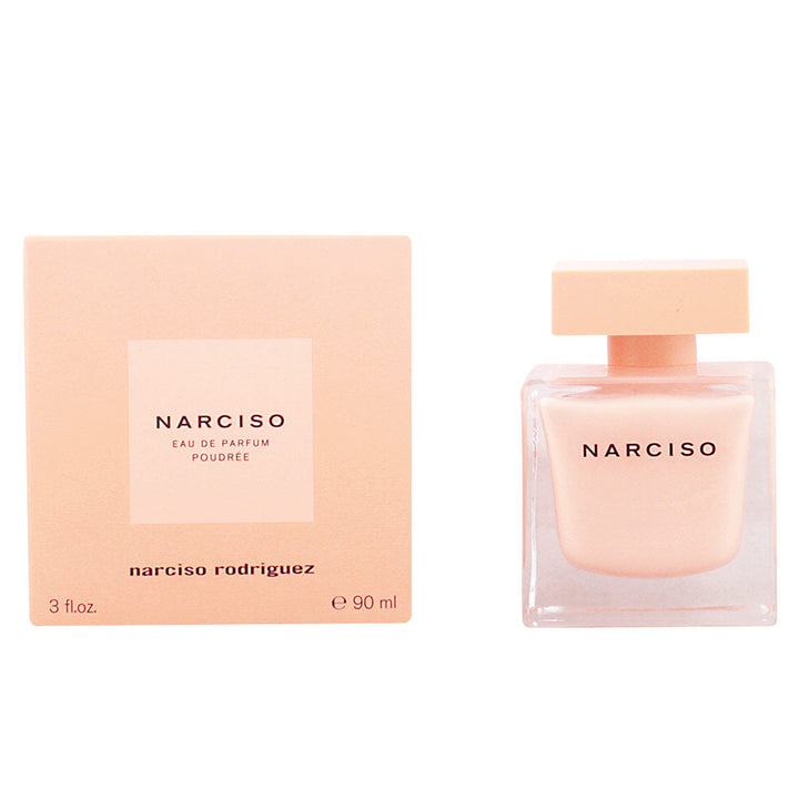 30 ml frosted glass perfume bottle with black logo, powdered musk fragrance