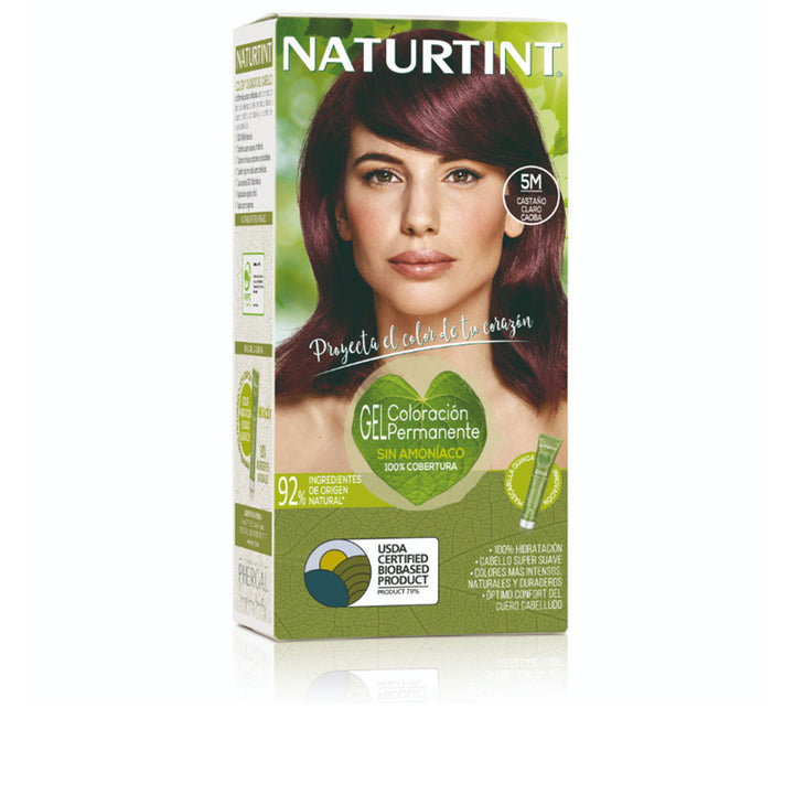Tube of light chestnut mahogany gel colour with quinoa care mask, 170 ml