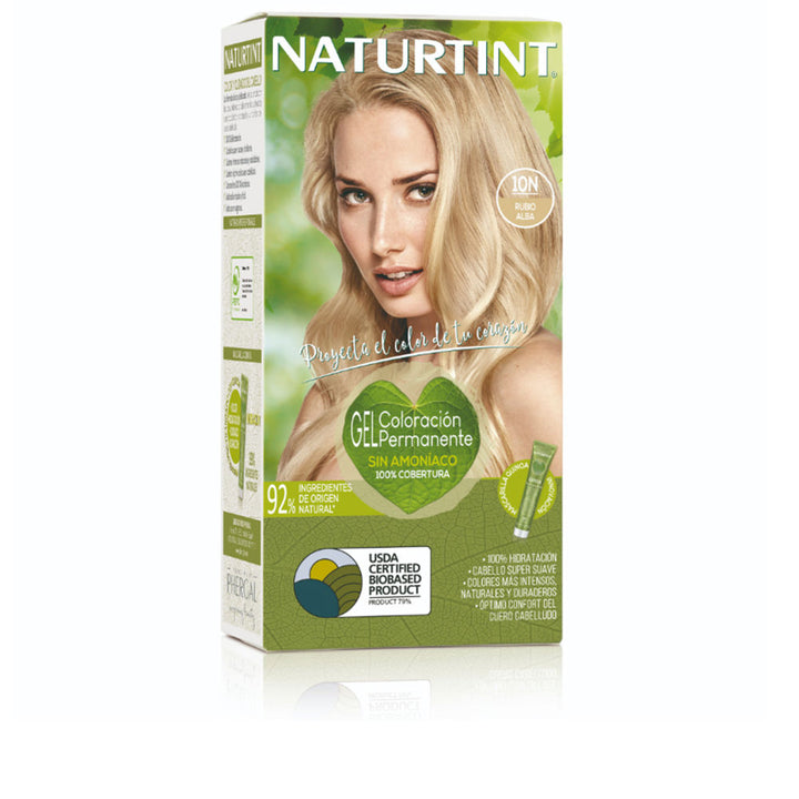 Tube and 170 ml box of ammonia-free light blonde permanent gel hair colour with quinoa mask