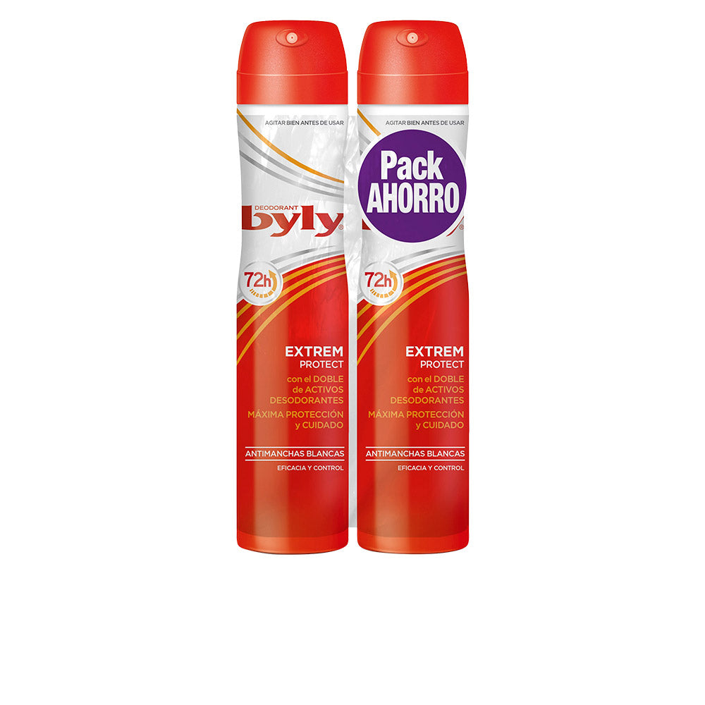Slim aerosol can of Byly EXTREM 72-hour deodorant spray, unisex protection