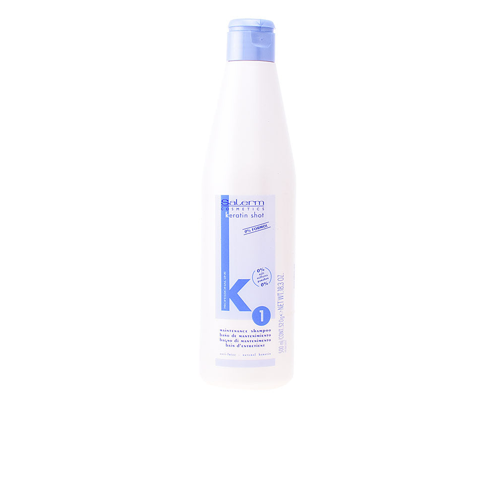 500 ml shampoo bottle, Keratin Shot maintenance formula, Unisex
