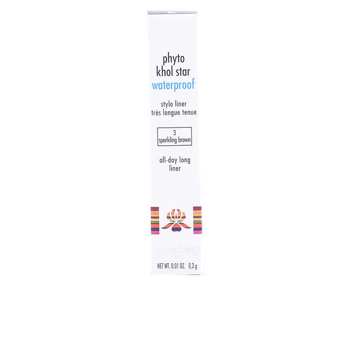 Retractable sparkling brown eye liner pencil, 0.3 g, waterproof finish