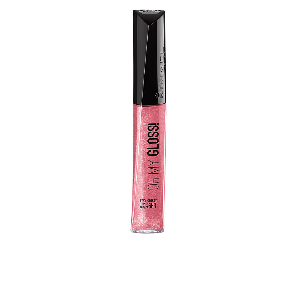 Clear oil-based lip gloss in tube with doe-foot applicator, sheer rosy tint