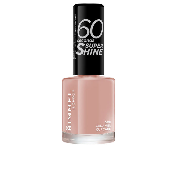 Small 8 ml pink high-gloss nail polish bottle with precision brush, Unisex