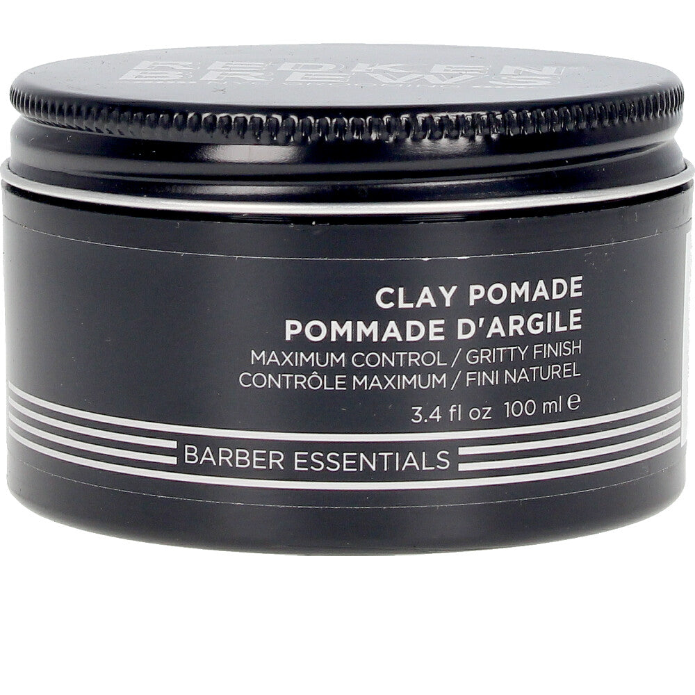 100 ml matte clay pomade jar for Man, strong hold, natural finish