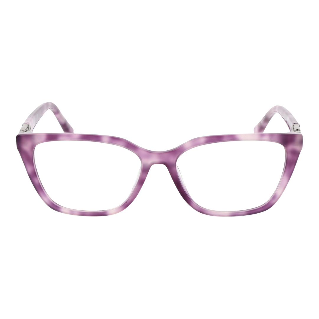 Purple and white marbled cat-eye eyeglasses in acetate with metallic &