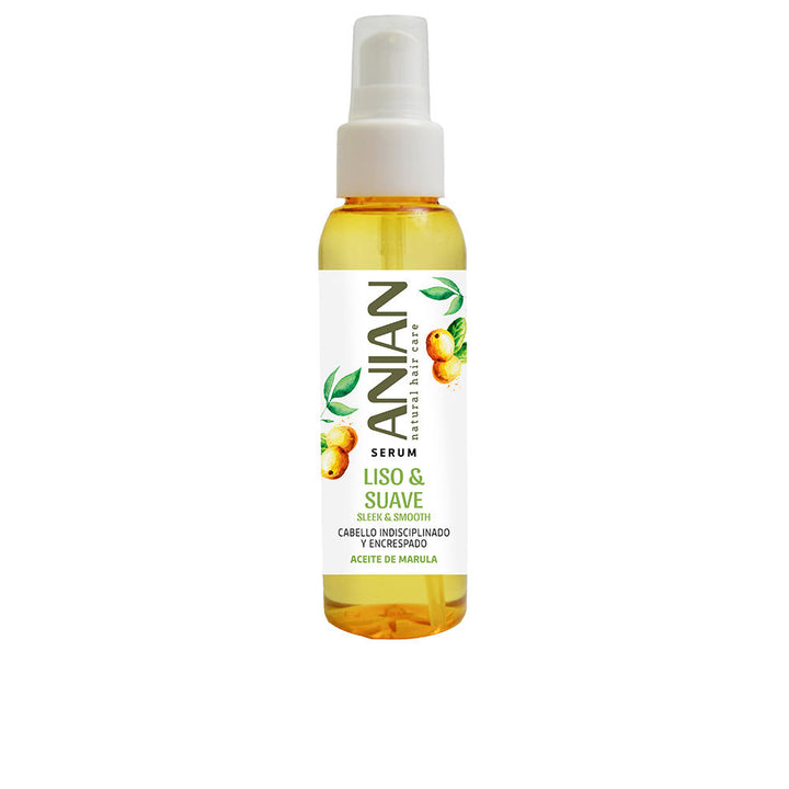 100 ml clear pump serum bottle with gold oil, smoothing hair shine