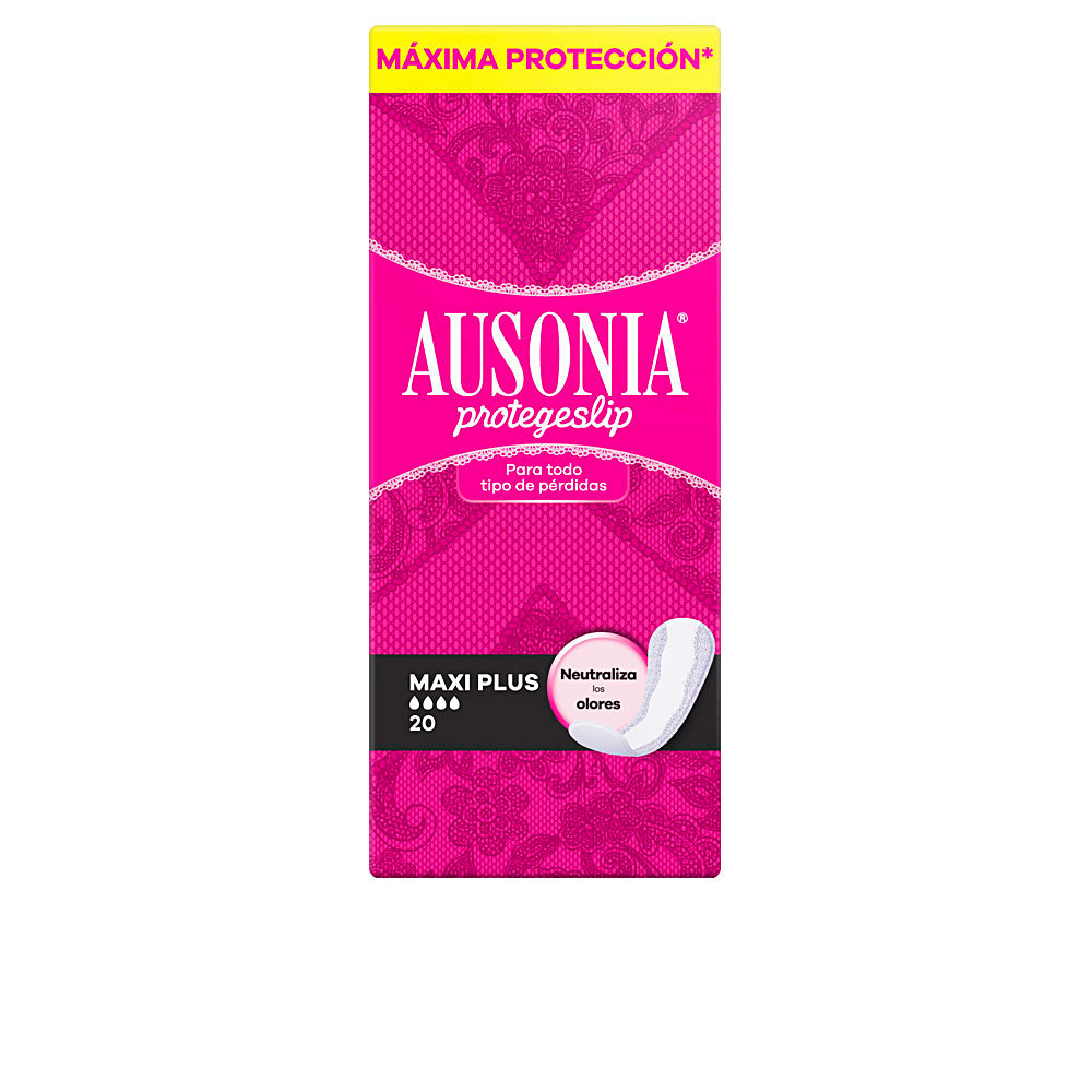 Pack of 20 Maxiplus absorbent panty liners with lateral guards