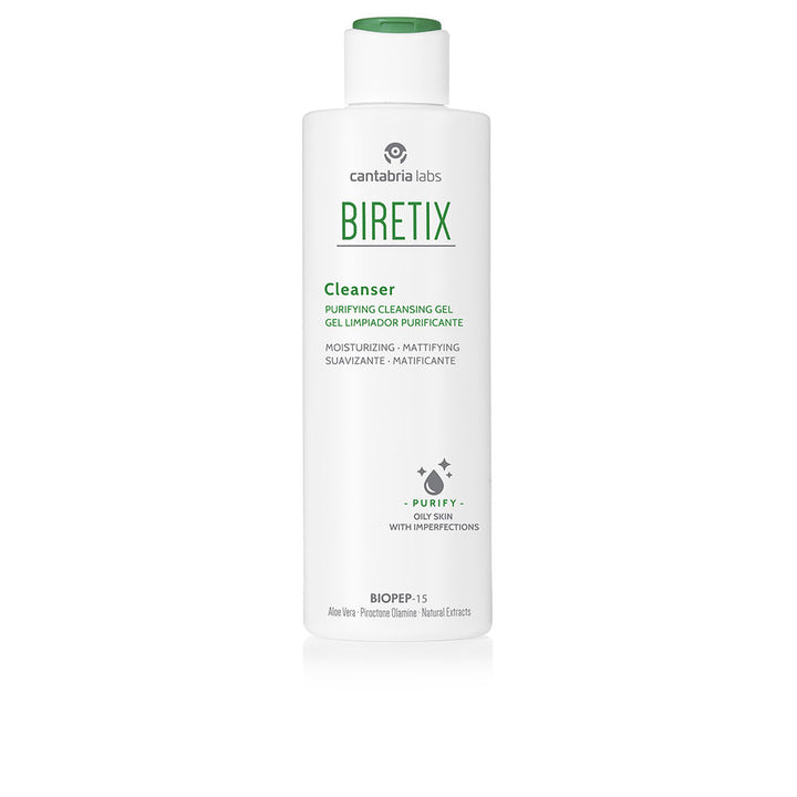 Transparent purifying gel cleanser in a 400 ml refillable bottle for oily Unisex skin
