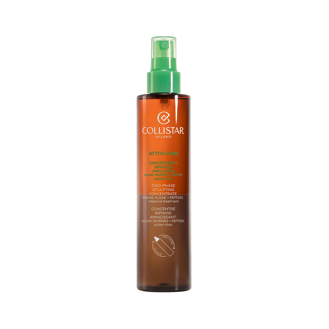 Collistar Attivi Puri Body Concentrate: 200 ml biphasic body spray with algae extracts and peptides for women