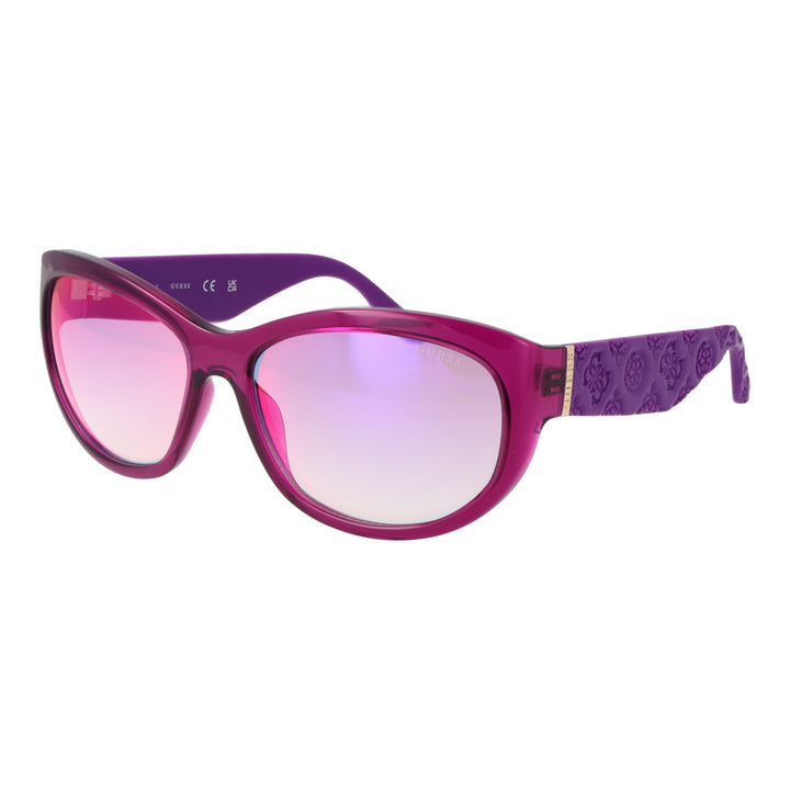 Pink and purple cat-eye sunglasses with gradient lenses and gold-accented embossed temples for Women