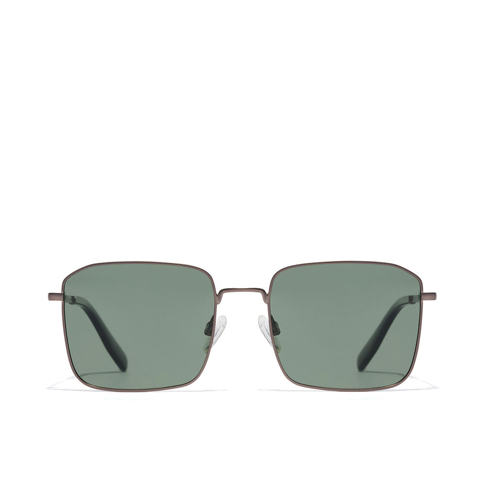 Black square metal sunglasses, polarised lenses, 47mm diameter, 19mm bridge, 145mm temples