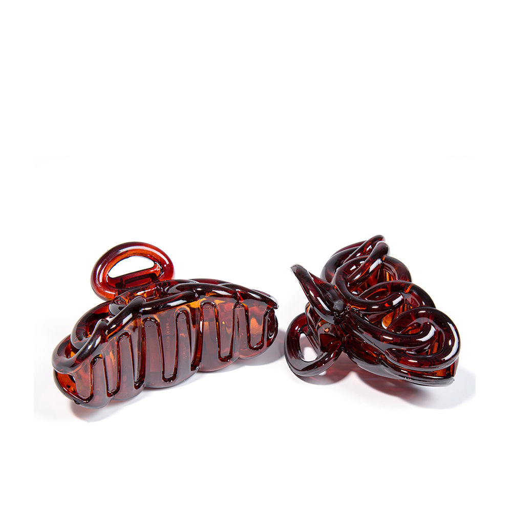 Brown acetate French shell hair claw, large 9 x 4.5 cm, single unit