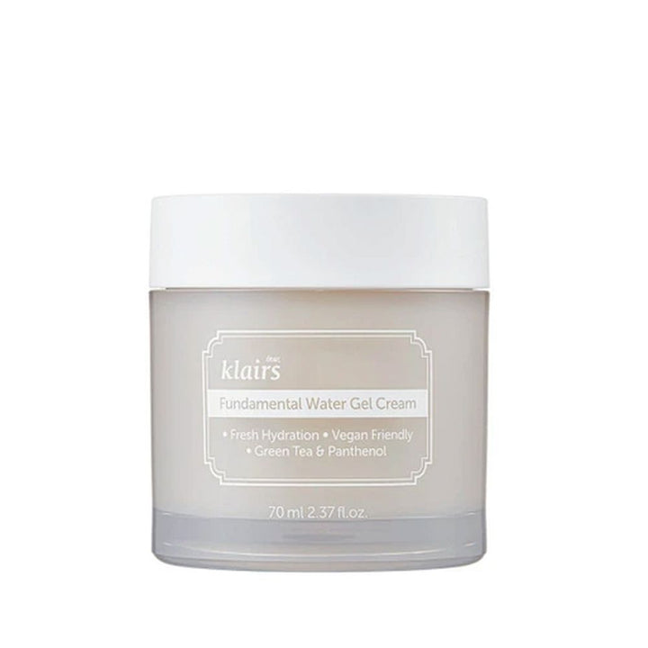70 g jar of light green gel cream with botanical extracts, day and night use