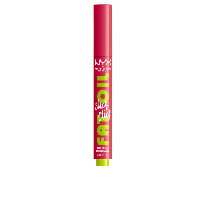 Slim glossy lip balm stick with soft pink-beige tone, 2 g compact tube