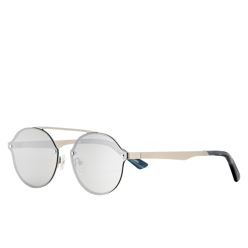 Grey acetate Unisex sunglasses with polarised round lenses, 56 mm