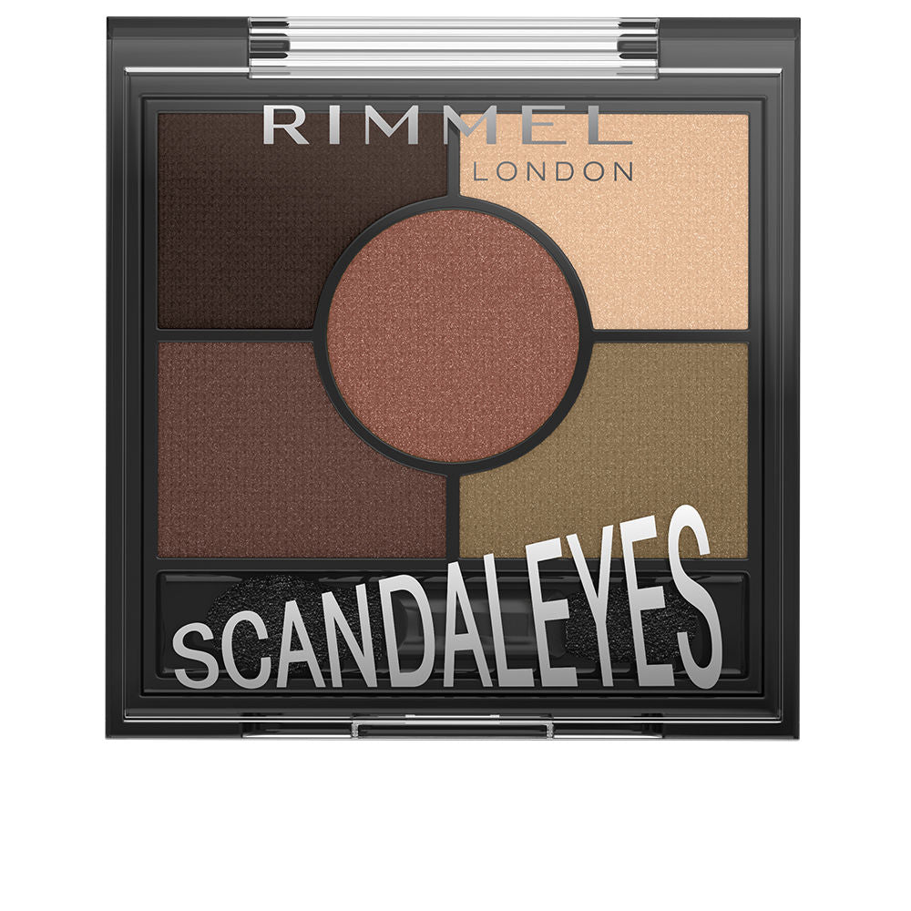Compact five-shade bronze eyeshadow palette, mattes and shimmers, 3.8 g