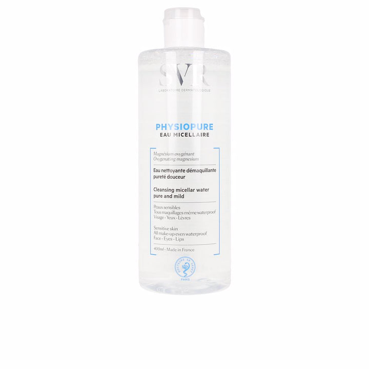 400 ml clear micellar cleansing water bottle for Women, gentle no-rinse remover