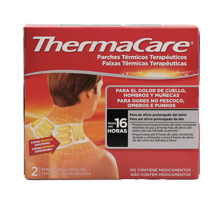 Thermacare neck and shoulder thermal patch in discreet adhesive form for soothing heat therapy